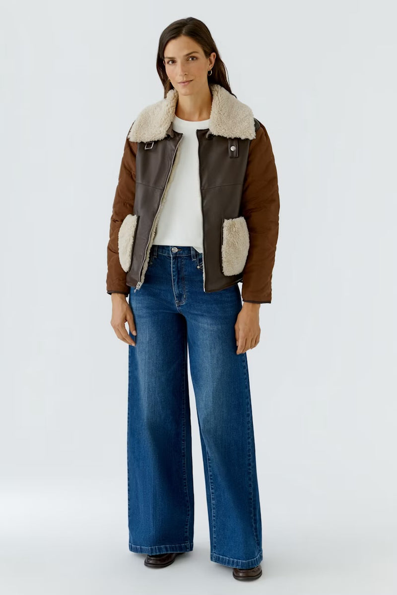 Reversible  teddy patched Jacket