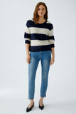 Esmy Sweater in Blue and Stone