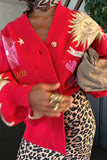 Red Mystical Moon Cardigan