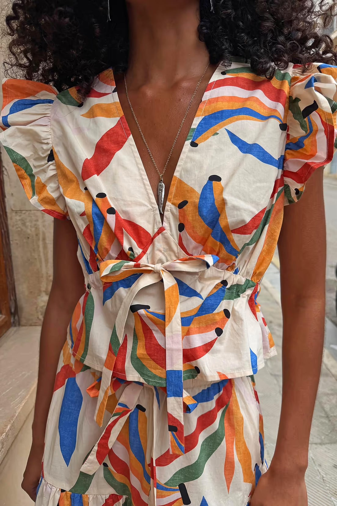 Kerri top with banana print