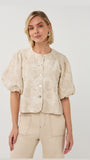 Beige Brocade Top