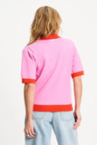 Cheering Pink Sequins Polo Top
