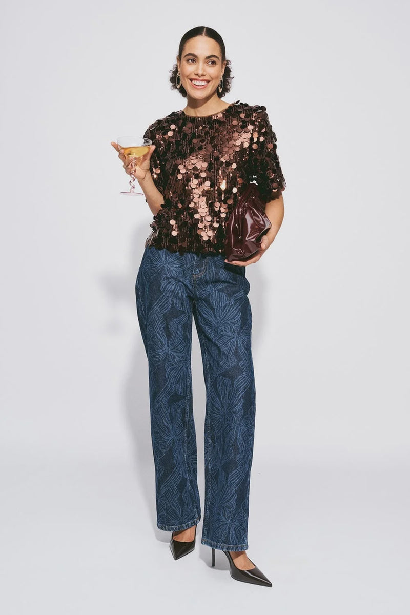 NINA CHOCOLATE BROWN TOP