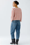 Cuddly sweater with all over lip motif