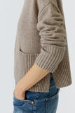 Boxy sweater in smoky taupe