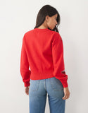 Red Amour Forest Cardigan