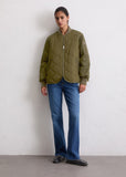 Khaki Green Satin Cape Style Jacket