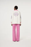 Fun jacket in cosy white with embroidery and braiding