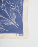 Blue Silk Square Scarf