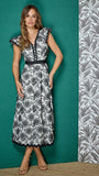 Black and Ivory Brocade Dress