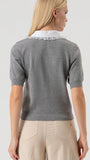 Grey Sweater with Embellishments