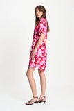 Bubble Bloom Dress in Lavender and Red