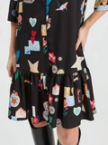 Black LOVE shift dress