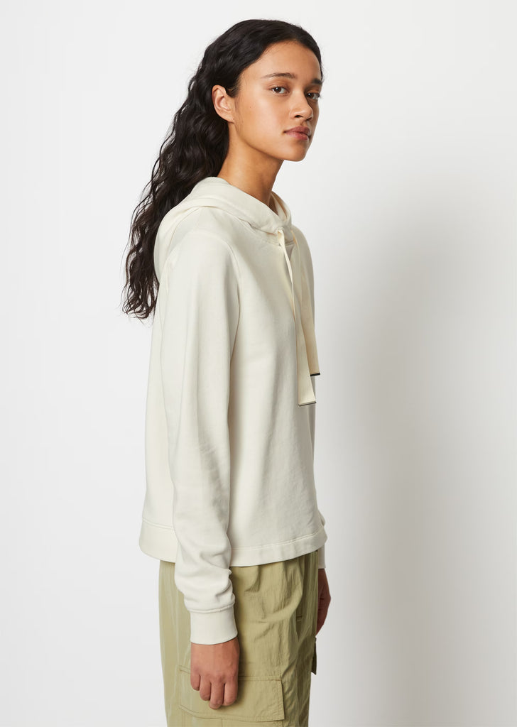 Ivory Jersey Hooded Top