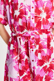 Bubble Bloom Dress in Lavender and Red