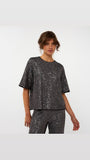 Grey Sequins Top
