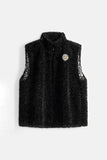 Black astrakhan gilet