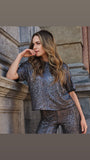 Grey Sequins Top