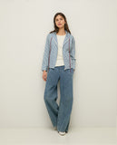 Blue and White Striped Jacket