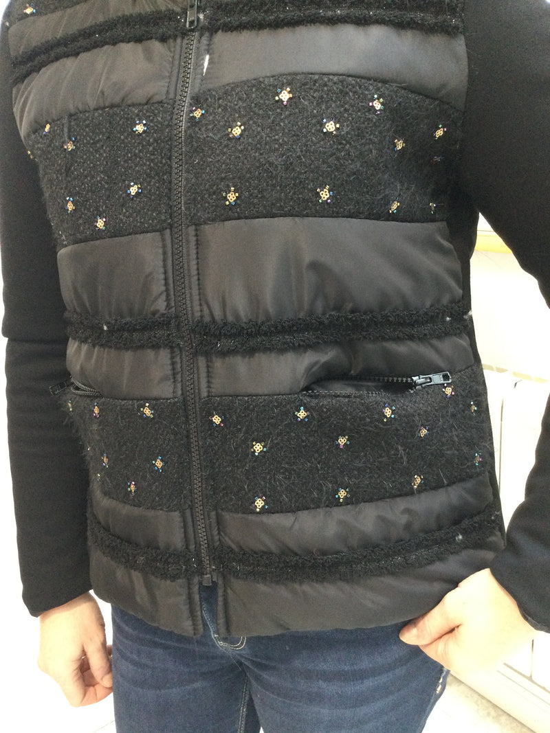 Black jacket with beading