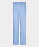 Linen mix trousers in blue with white pinstripe