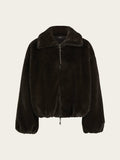 Deep Plum Reversible Fur Jacket