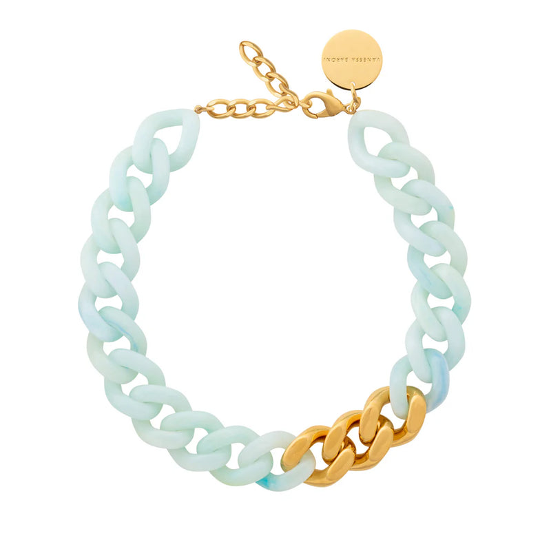 Vanessa Baroni flat necklace in cloud marble