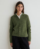 Green Cardigan with Collar