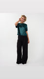 Teal Sequins Top