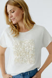 Tshirt with White Embellishment