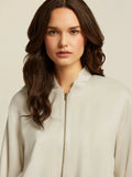 Sparkle woven bomber jacket in warm silver