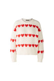 Ivory and Red Heart Sweater