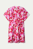 Bubble Bloom Dress in Lavender and Red