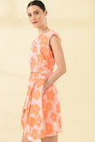 Anna Dress Orange in Taffeta