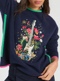 Floral Guitar Sweater