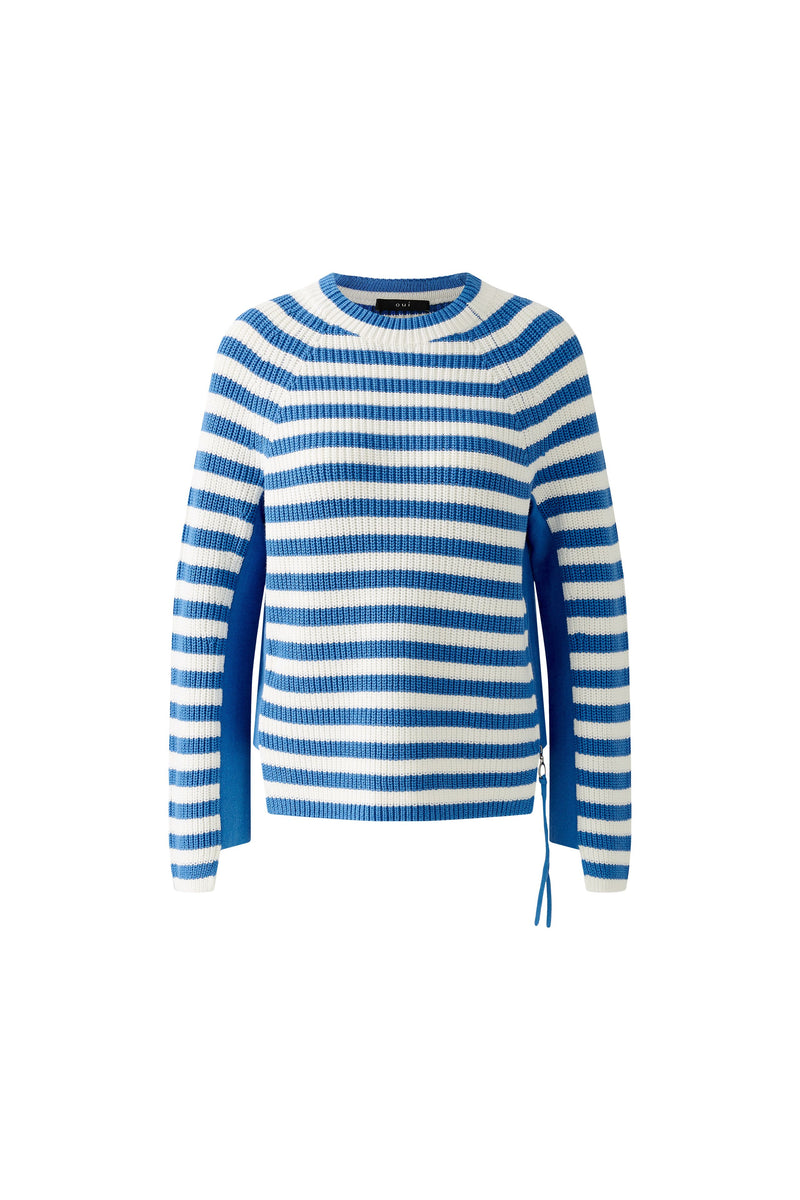 Ruby  Sweater in Blue and White Stripe