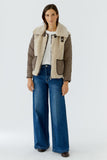 Reversible  teddy patched Jacket