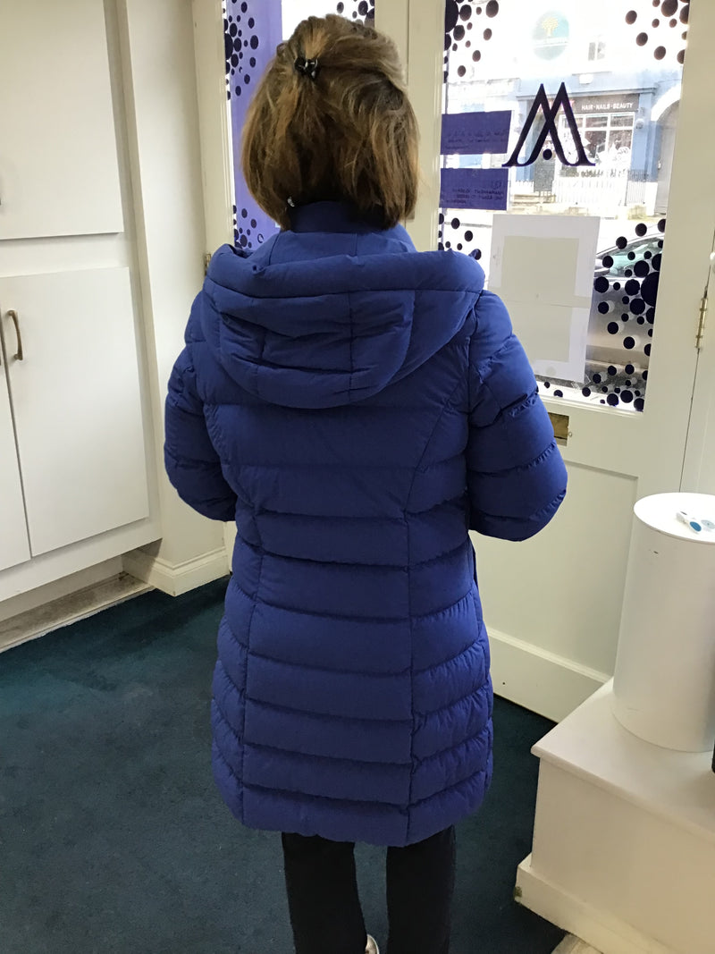 Polly Puffa coat in deep blue