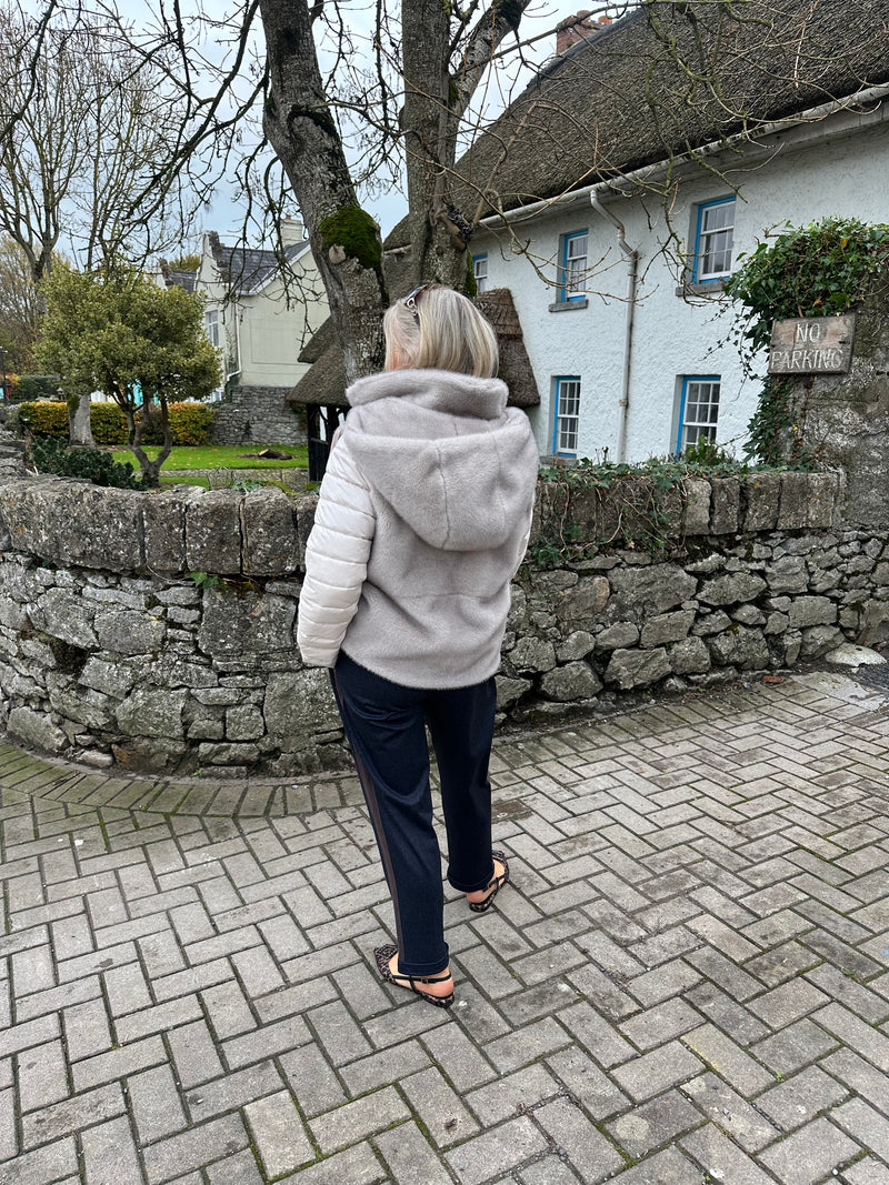 Taupe Puffa with Fur Body