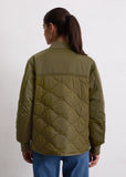 Khaki Green Satin Cape Style Jacket