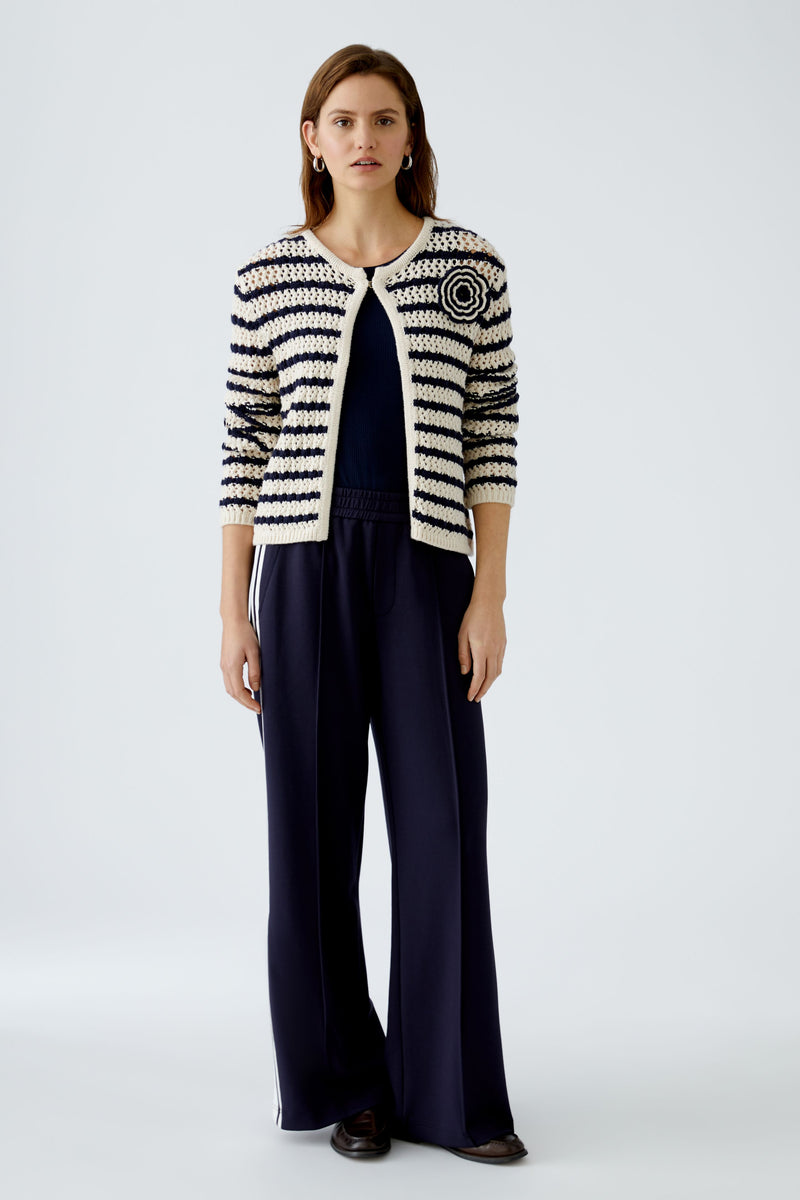 Navy and Off White Cardigan
