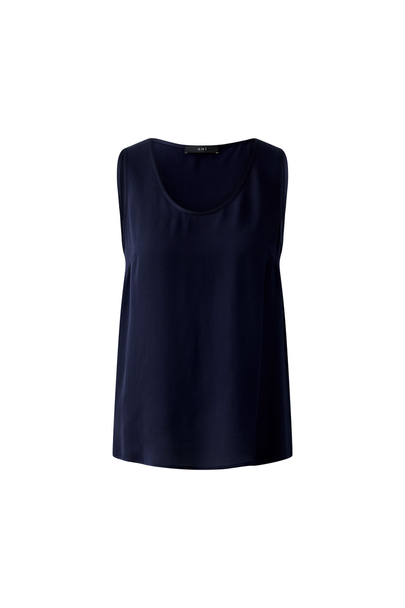Dark Blue Sleeveless Top