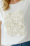 Tshirt with White Embellishment