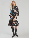 Black LOVE shift dress