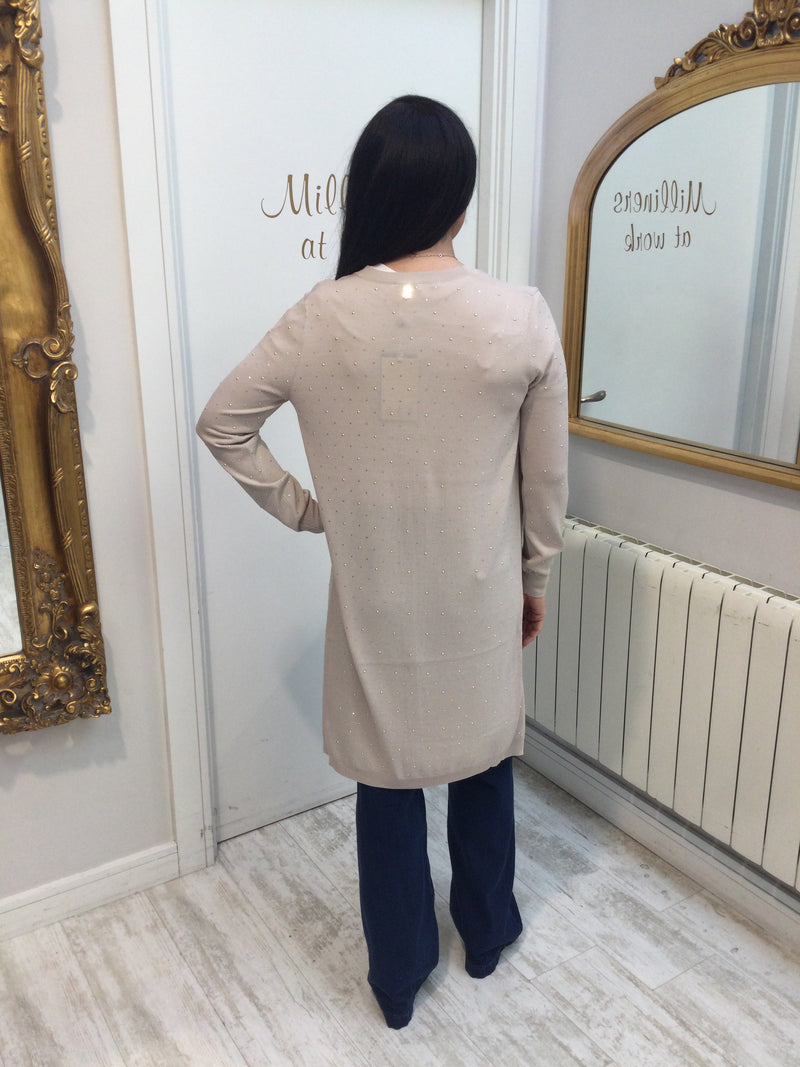 Long cardigan in mud