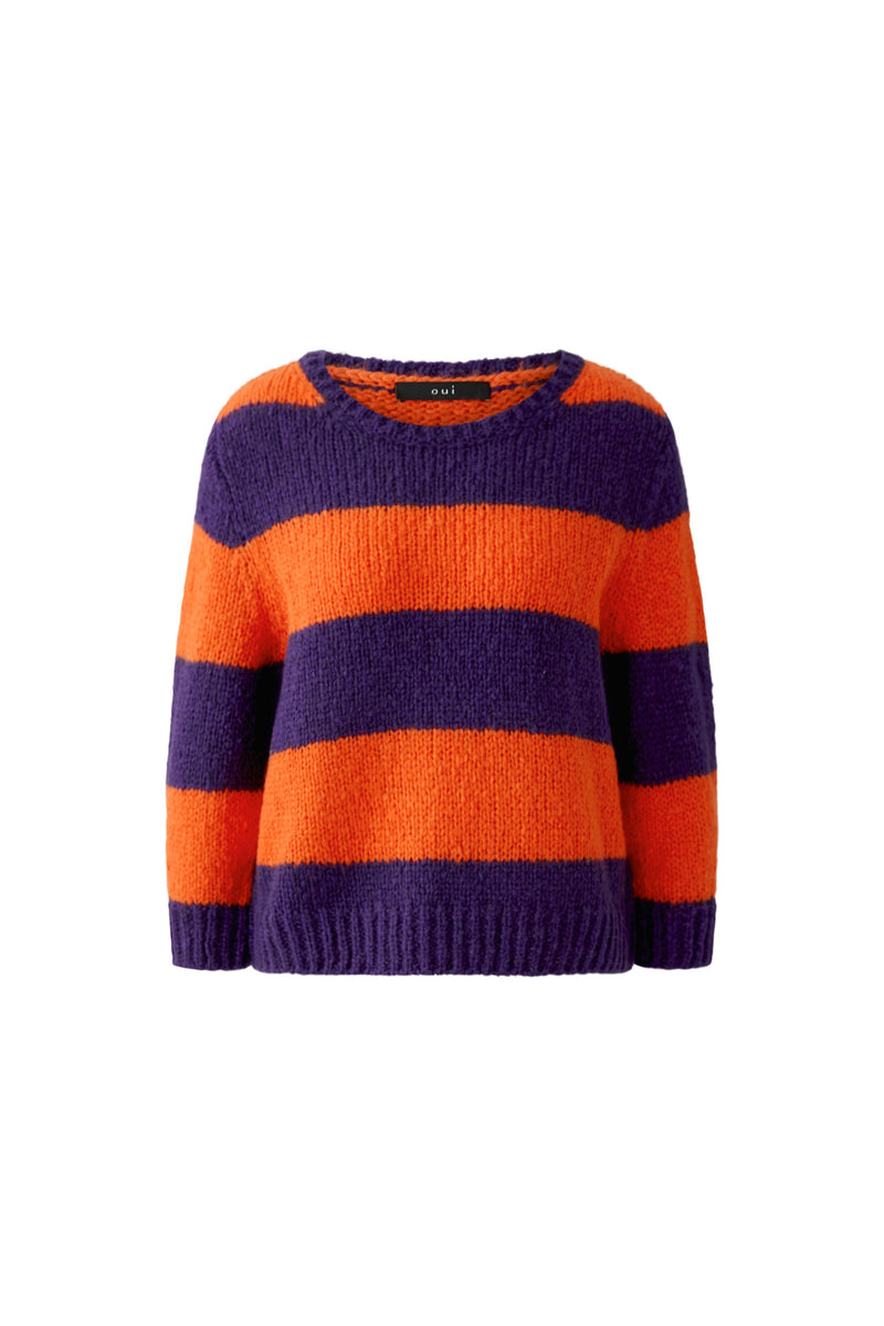 Dark Violet and Orange Sweater