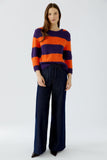Dark Violet and Orange Sweater