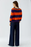 Dark Violet and Orange Sweater