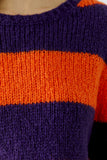 Dark Violet and Orange Sweater