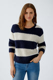 Esmy Sweater in Blue and Stone